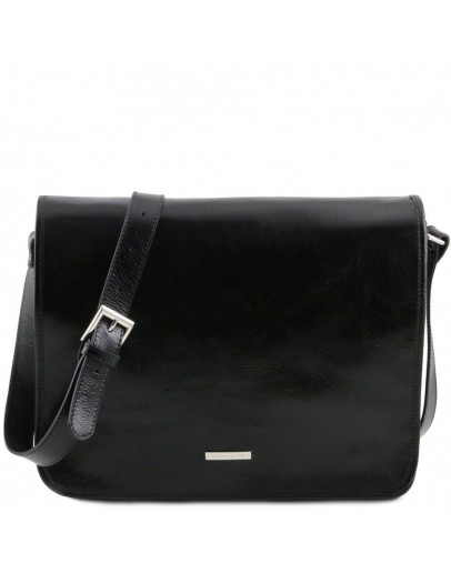 Фотография Черная вместительная сумка на плечо Tuscany Leather TL141254 black