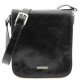 Черная фирменная мужская сумка на плечо Tuscany Leather TL141255 black