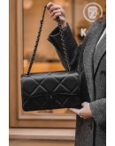 Фотография Кожаная черная женская сумка VIRGINIA CONTI 1412bl