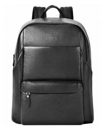 Фотография Черный кожаный мужской вместительный рюкзак B3-161A