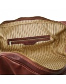 Фотография Коричневая кожаная фирменная сумка-даффл Tuscany Leather Lisbona TL141658 brown