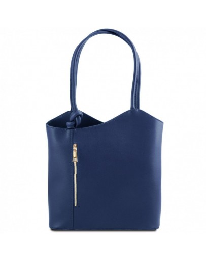 Фотография Синяя кожаная удобная сумка Tuscany Leather Party TL141455