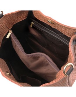 Женская кожаная сумка Tuscany Leather TL Bag TL141573 TL KeyLuck cinnamon