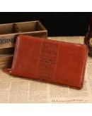 Фотография Коричневый кожаный мужской удобный клатч Vintage 14189