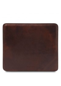 Темно-коричневый кожаный фирменный коврик для мышки Tuscany Lether TL141891 bbrown
