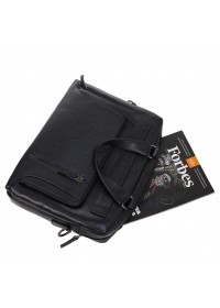 Кожаный черный мужской портфель Bond - 1422-281