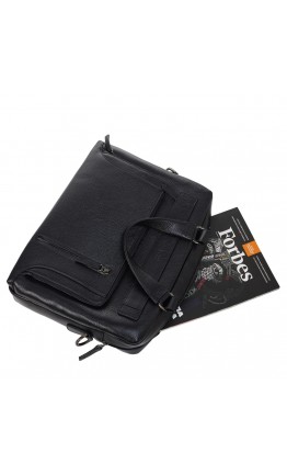 Кожаный черный мужской портфель Bond - 1422-281