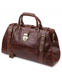 Дорожная коричневая кожаная сумка Vintage 14285
