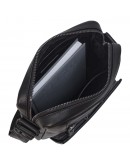 Фотография Кожаная мужская черная сумка на плечо Bond - 1429-101