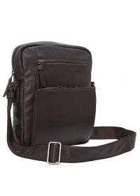 Кожаная мужская коричневая сумка на плечо Bond - 1429-286