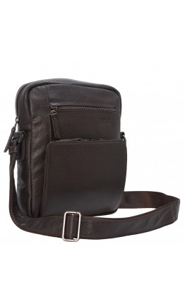 Кожаная мужская коричневая сумка на плечо Bond - 1429-286