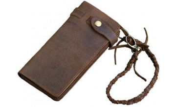 Коричневое мужское винтажное портмоне - клатч Vintage 14383