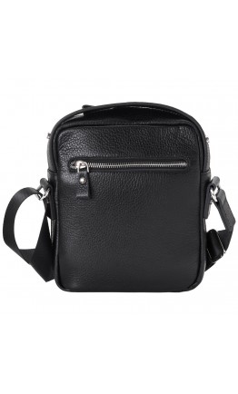 Кожаная черная мужская сумка на плечо - барсетка BOND 1447-281