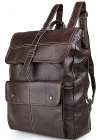 Коричневый кожаный мужской рюкзак 14619-2