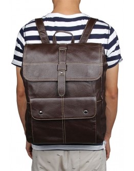 Коричневый кожаный мужской рюкзак 14619-2