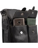 Фотография Черная кожаная сумка через плечо FR0001