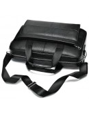 Фотография Черная мужская кожаная деловая сумка Vintage 14628