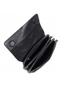 Клатч мужской кожаный черного цвета DESISAN 1465-01