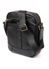 Мужская черная сумка кожаная на плечо Vintage 14652