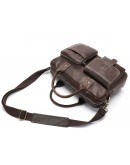 Фотография Коричневая мужская сумка из винтажной кожи Vintage 14667