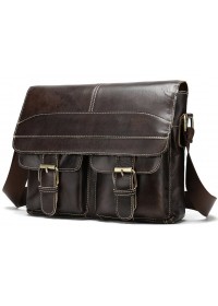 Коричневая мужская сумка через плечо Vintage 14671