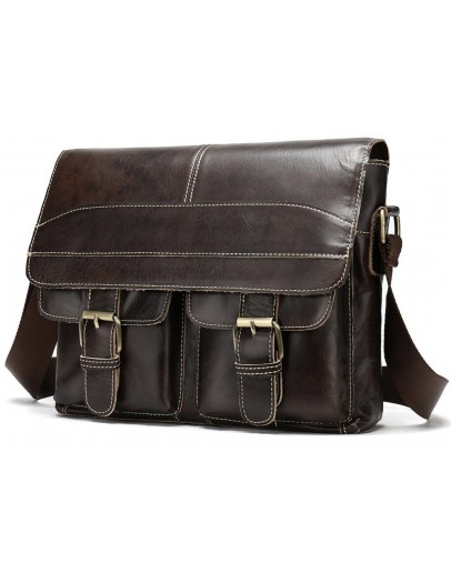 Фотография Коричневая мужская сумка через плечо Vintage 14671