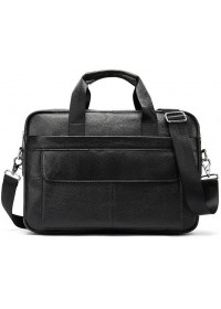 Мужская черная кожаная сумка Vintage 14678