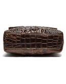 Фотография Коричневая сумка на плечо с тиснением под крокодила Vintage 14698