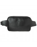 Фотография Кожаная фирменная черная сумка на пояс DESISAN - 1470-101