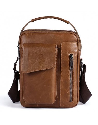 Фотография Мужская сумка-барсетка светло-коричневого цвета Vintage 14707