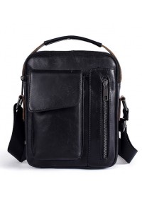 Мужская черная сумка на плечо и в руку Vintage 14708