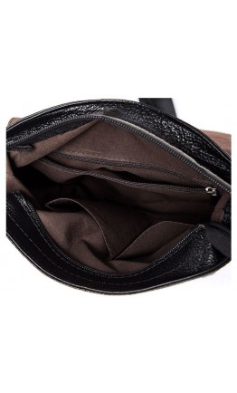 Черная кожаная мужская сумка с тиснением Vintage 14715