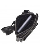 Фотография Черная кожаная мужская сумка - планшетка DESISAN 1472-143