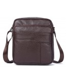 Фотография Коричневая мужская небольшая плечевая сумка Vintage 14744
