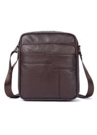 Коричневая мужская небольшая плечевая сумка Vintage 14744