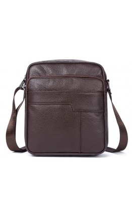 Коричневая мужская небольшая плечевая сумка Vintage 14744