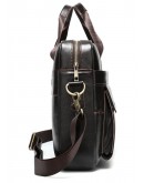 Фотография Темно-коричневая кожаная сумка деловая Vintage 14750