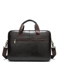 Темно-коричневая кожаная сумка деловая Vintage 14750