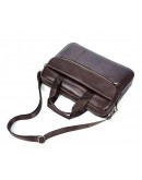 Фотография Кожаная деловая мужская коричневая сумка Vintage 14751