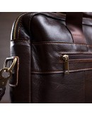 Фотография Кожаная деловая мужская коричневая сумка Vintage 14751