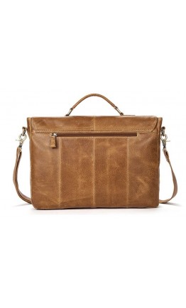Светло-коричневая кожаная вместительная сумка Vintage 14753