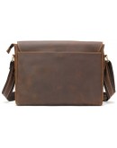Фотография Коричневая кожаная винтажная сумка на плечо Vintage 14780