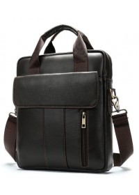 Коричневая кожаная деловая мужская сумка Vintage 14788