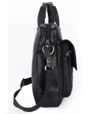 Фотография Черная кожаная сумка мужская Vintage 14801
