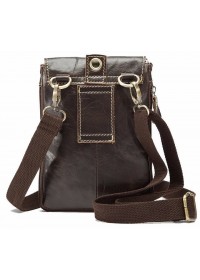 Мужская коричневая небольшая сумка на плечо Vintage 14810