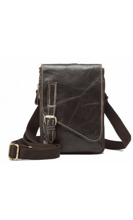 Мужская коричневая небольшая сумка на плечо Vintage 14810