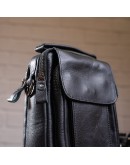 Фотография Черная сумка мужская кожаная барсетка Vintage 14816