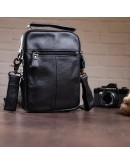 Фотография Черная сумка мужская кожаная барсетка Vintage 14816