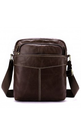 Мужская коричневая кожаная сумка Vintage 14823
