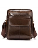 Фотография Коричневая мужская сумка на плечо Vintage 14826